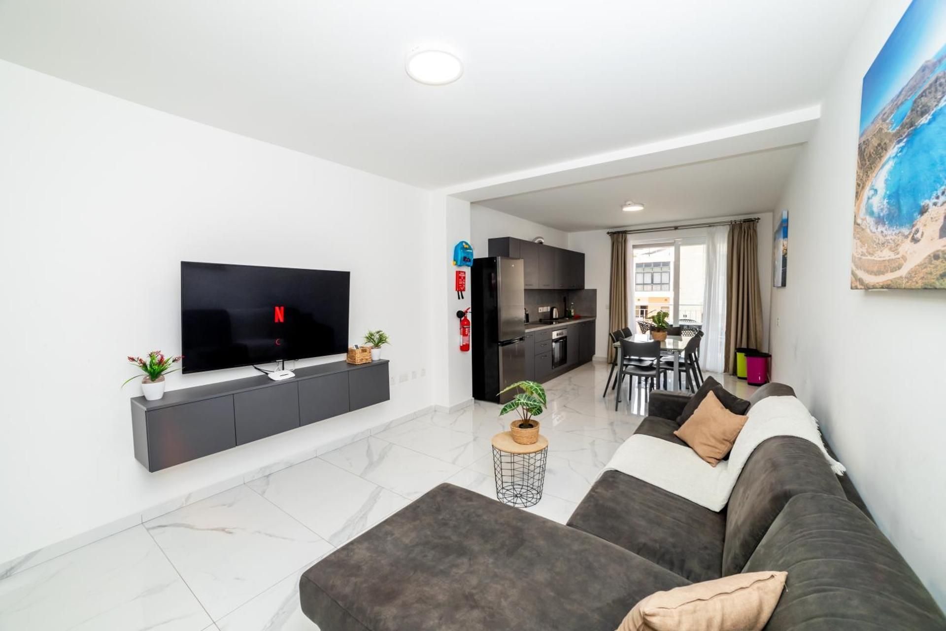 Three-Bedroom Apartment with Balcony