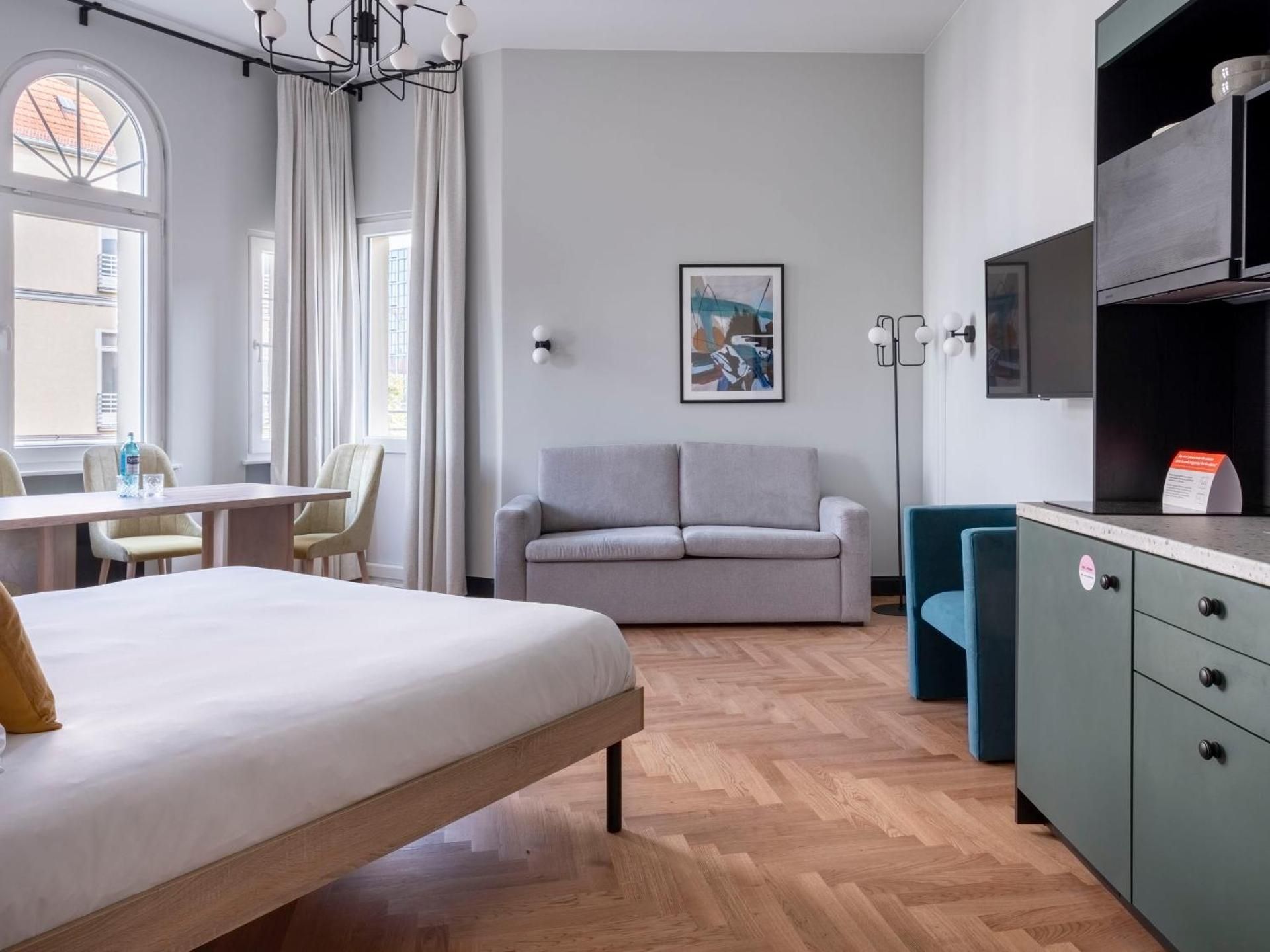 Extra Large Studio with Kitchenette, Balcony and Sofa Bed