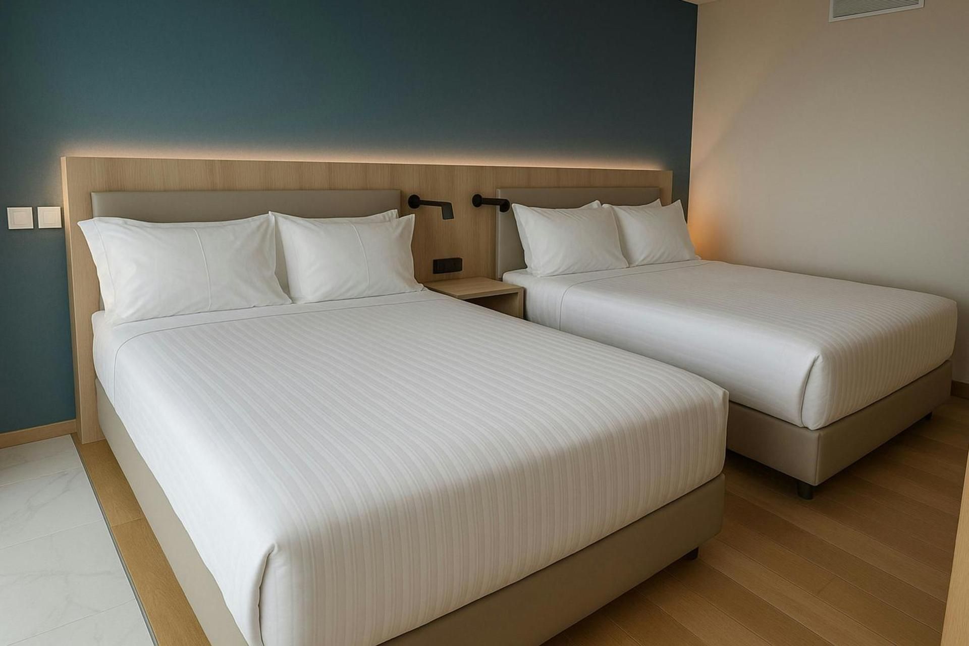 Junior Queen Suite with Two Queen Beds and Balcony - Mountain View