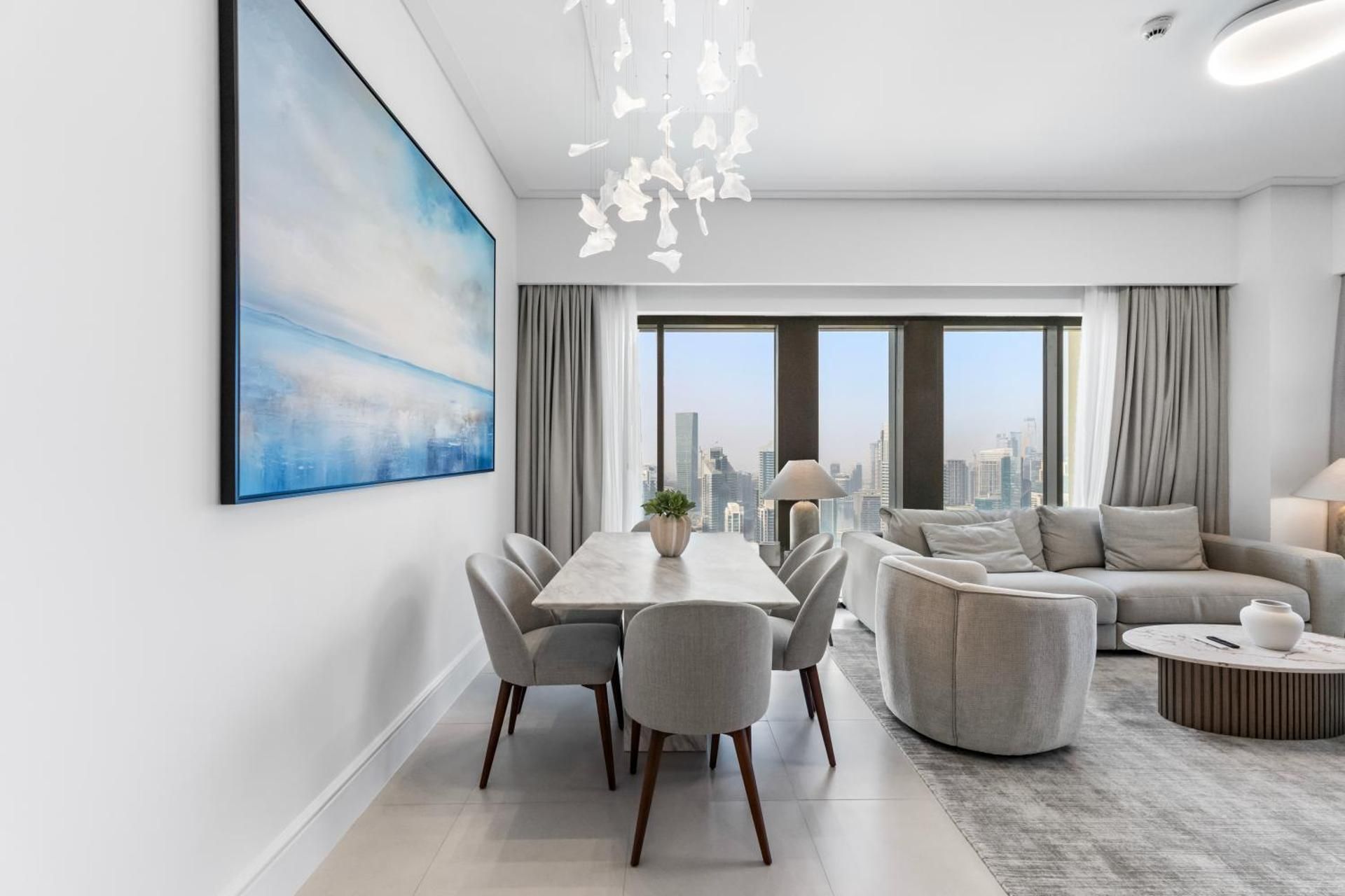 Full Fountain and Burj View - 3BR Burj Royale