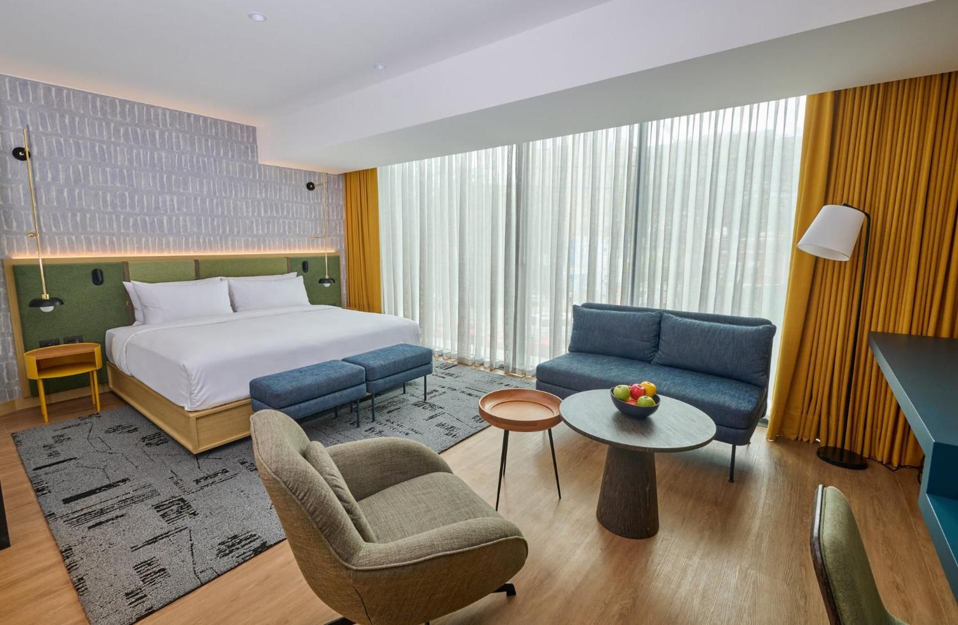 One-Bedroom Corner King Suite with City View - High Floor