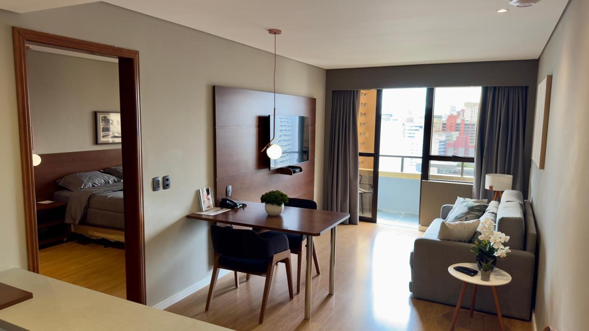 One-Bedroom Apartment with Balcony and City View