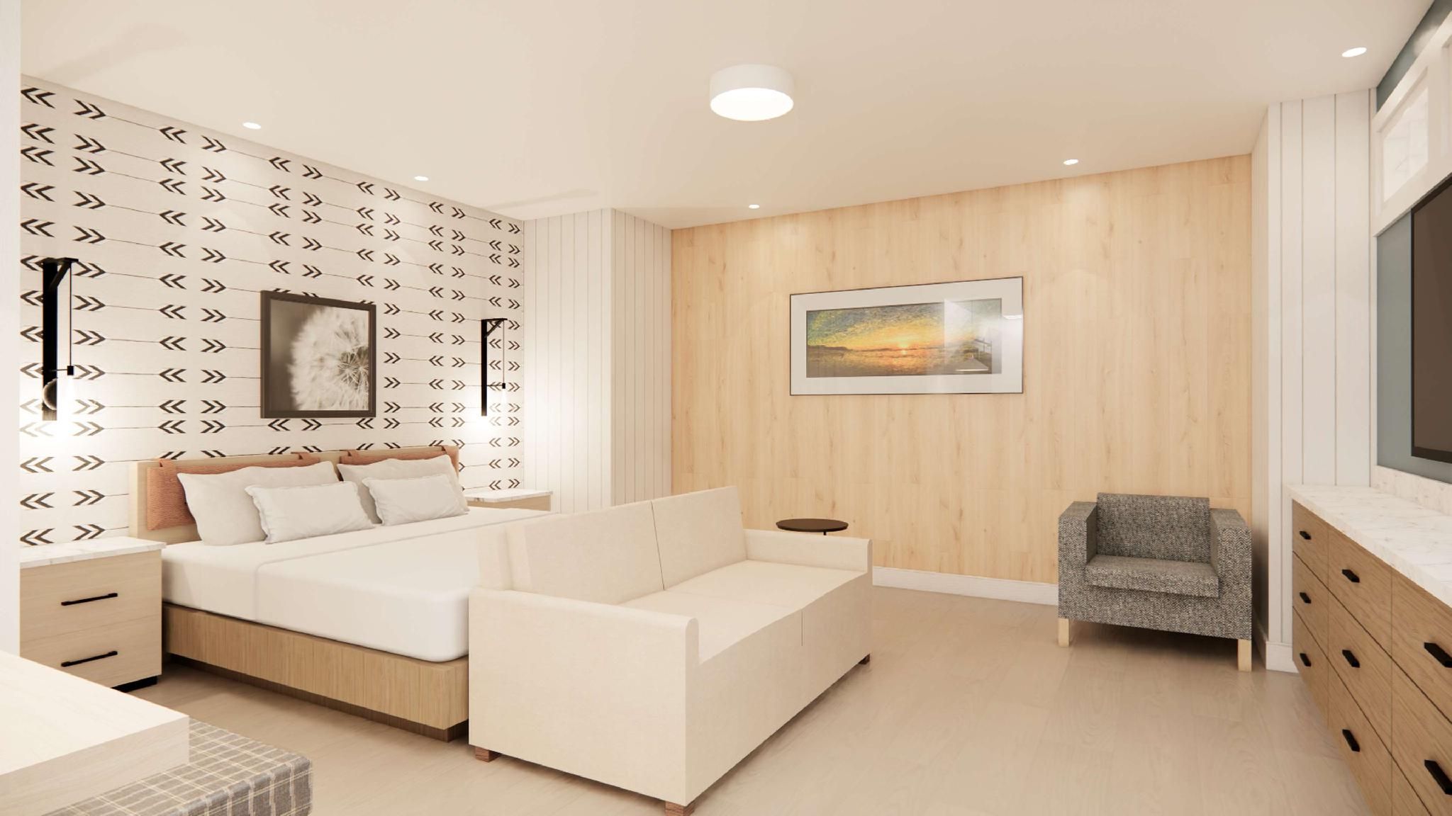 Skaneateles Fields Resort & Spa, Curio Collection by Hilton Family Room with 1 King and 2 Queen Beds