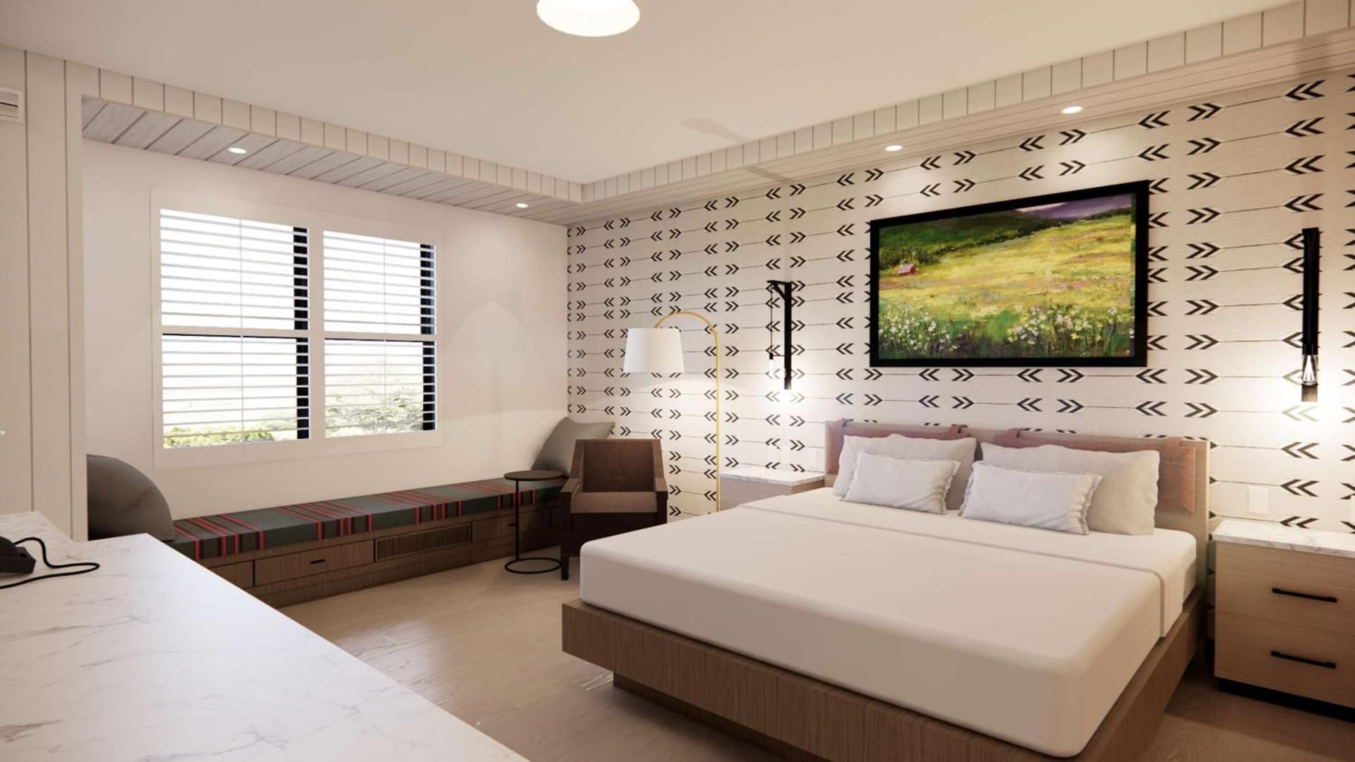 1 King Bed