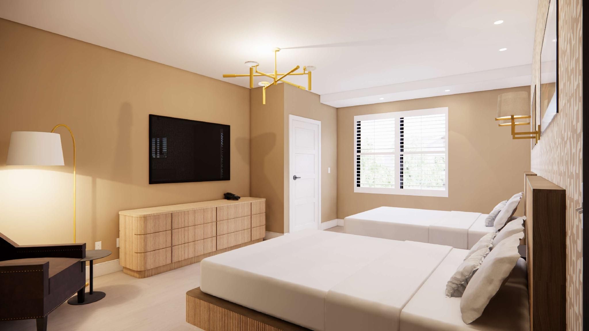 Presidential 2 Bedrm Suite- 1 King / 2 Queens