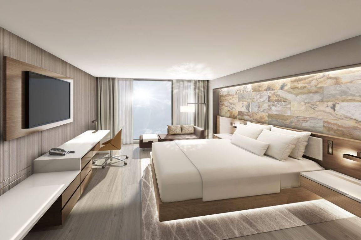 Deluxe, Guest room, 1 King, City view