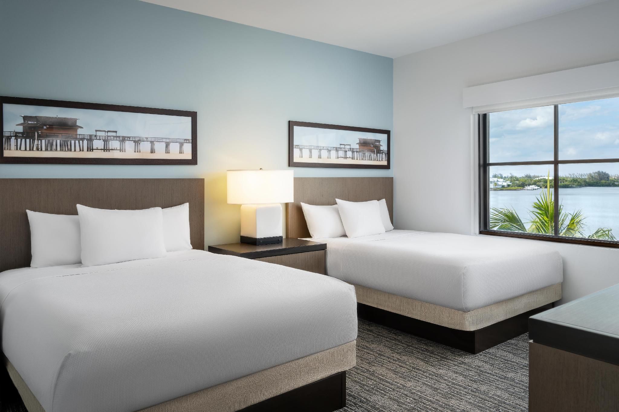 Two Queen Beds Corner Kitchen Suite View