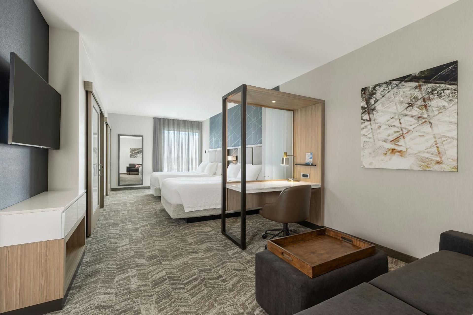 SpringHill Suites by Marriott Fargo Queen Suite with Two Queen Beds and Sofa Bed - City View