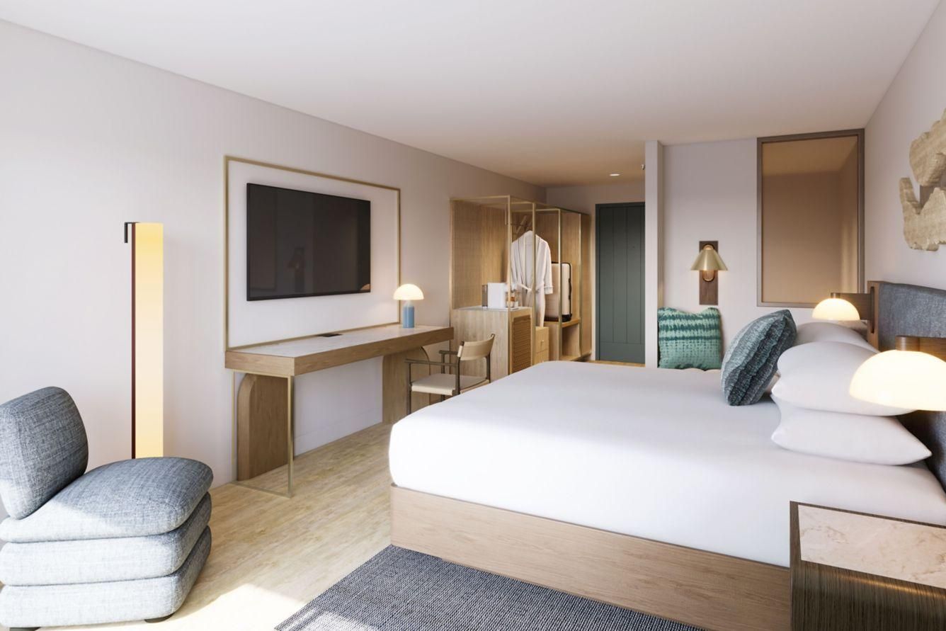 King Room with Ocean View, Balcony  and Roll-in Shower - Mobility Accessible