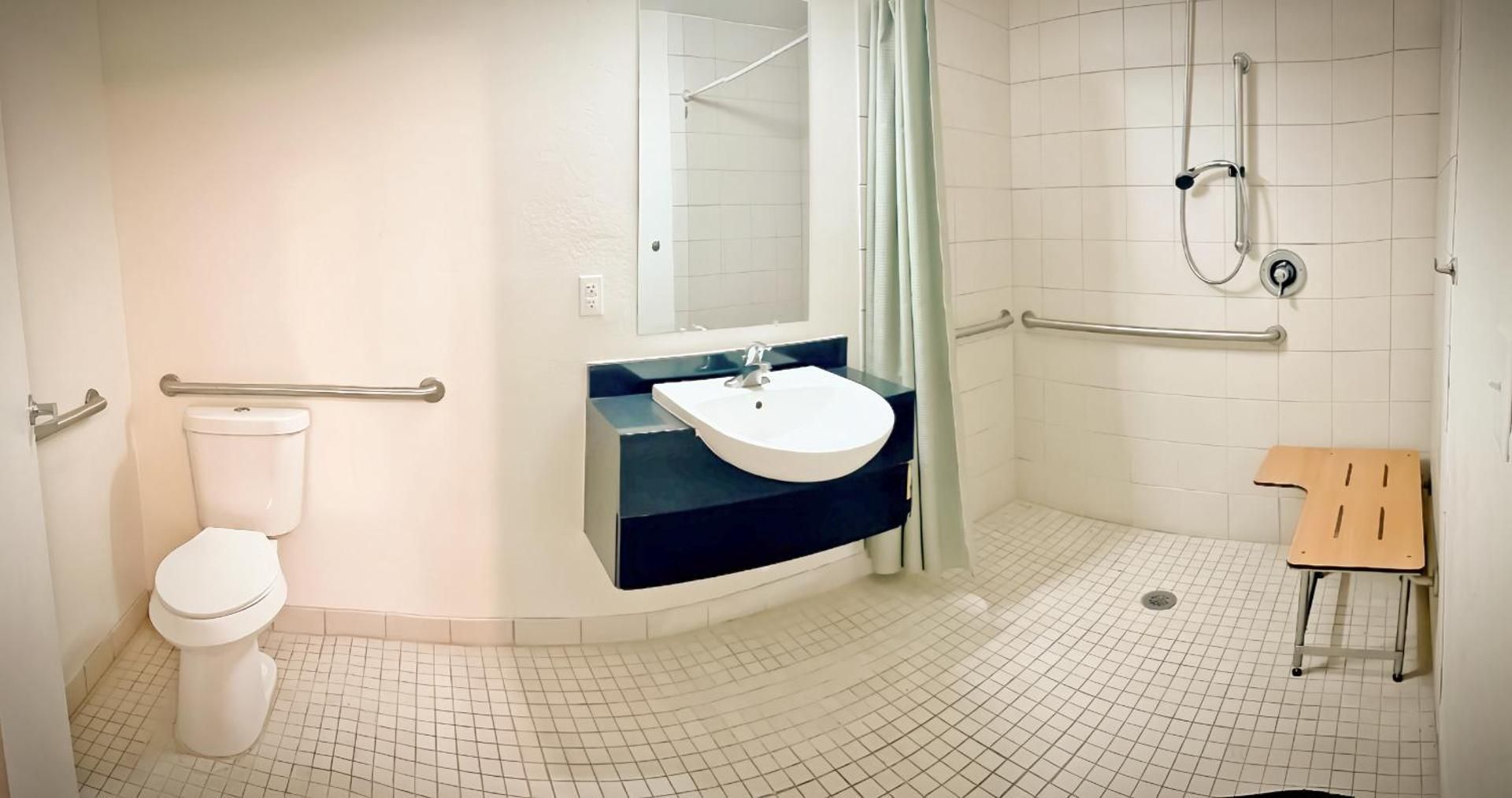 1 Full Bed, Mobility Accessible Studio Suite, Roll-In Shower, Non-Smoking