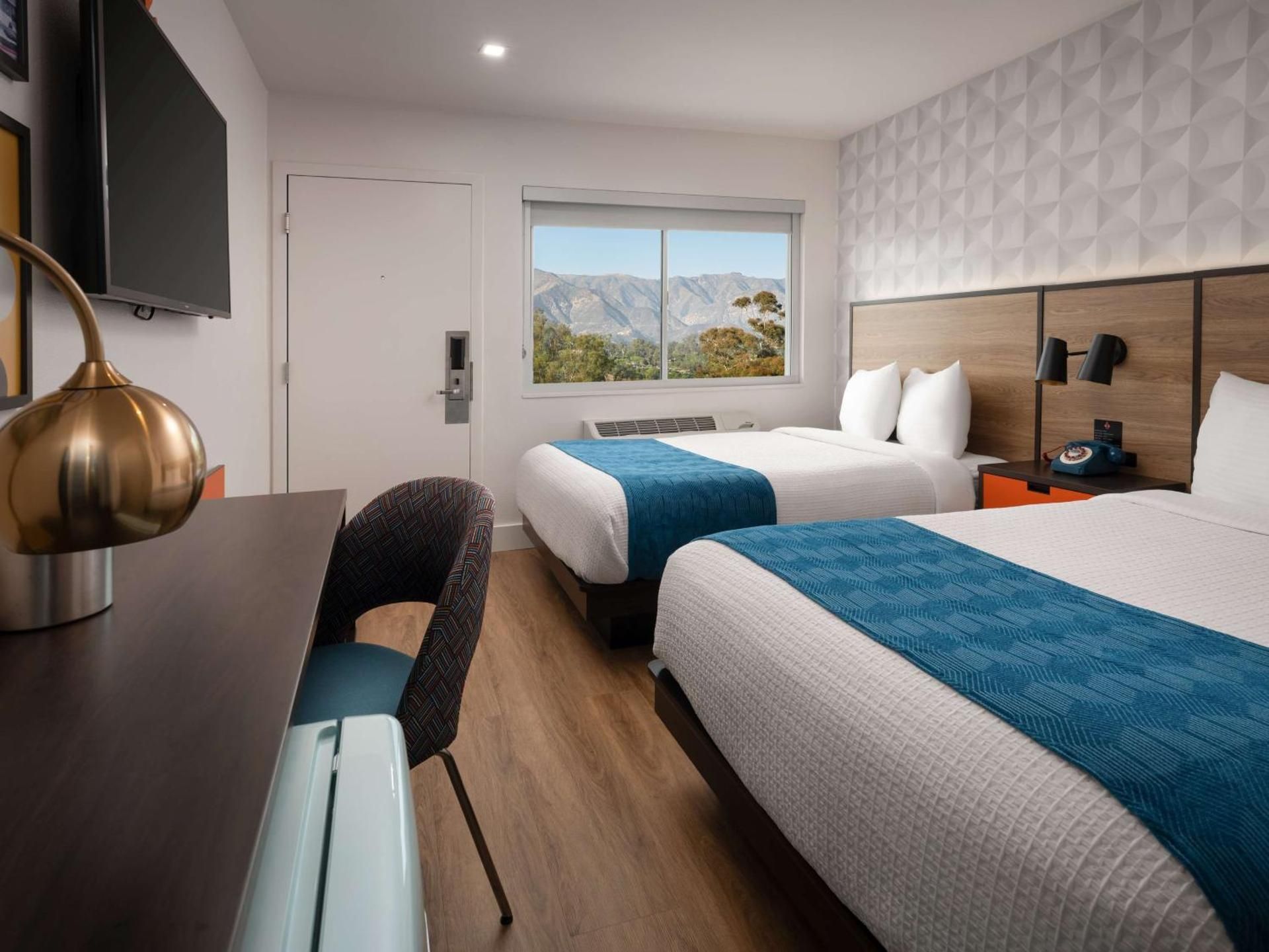 Full Beds | Hearing Accessible - New 60s Retro-Style Decor