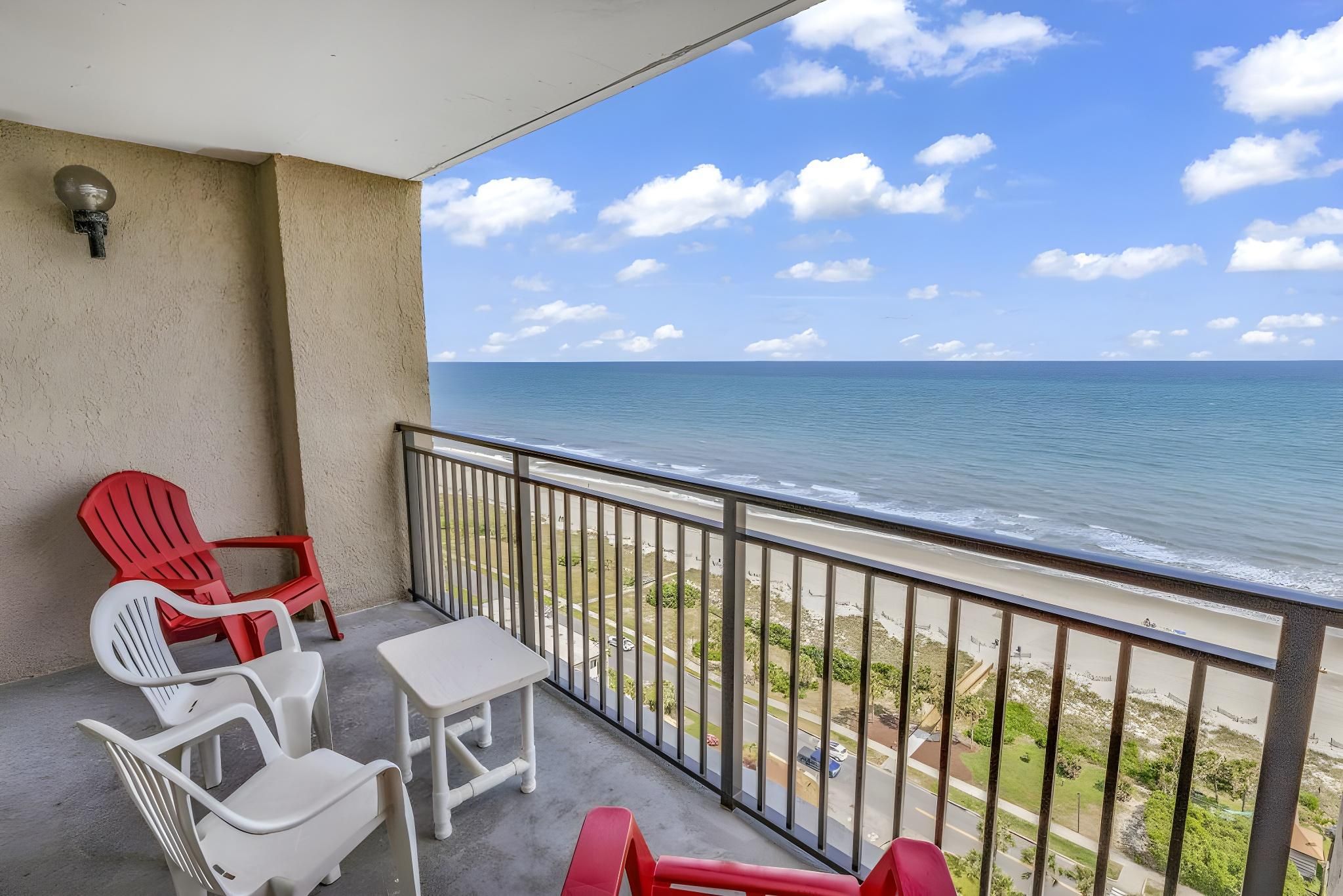 Scenic Views from the balcony at Ocean Forest Plaza Condos