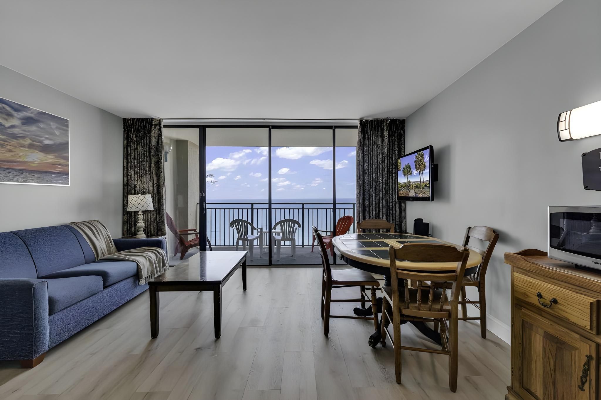 Scenic Views from the balcony at Ocean Forest Plaza Condos