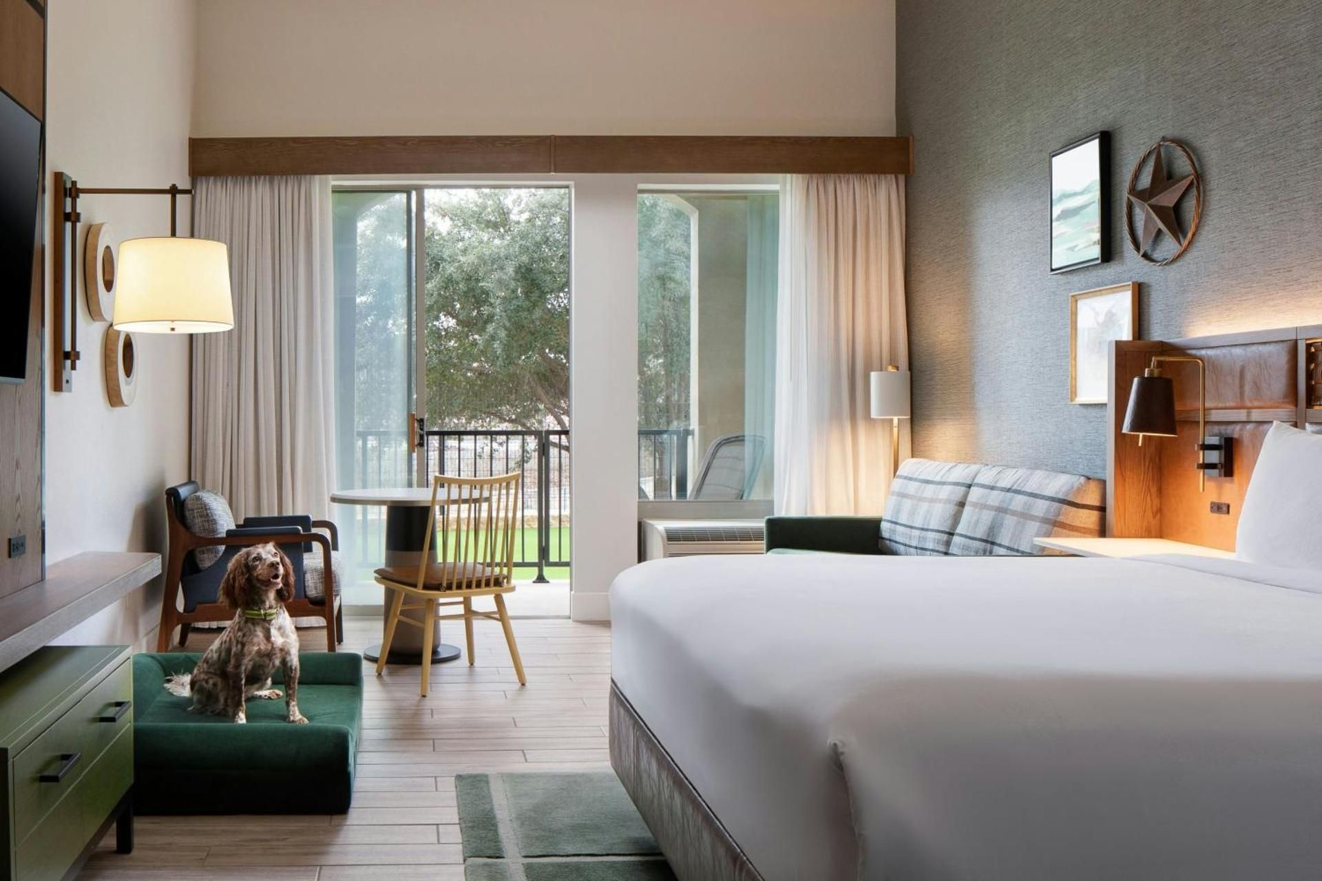 King Room with Sofa Bed/River View/Balcony - Mobility/Hearing Accessible with Transfer Shower