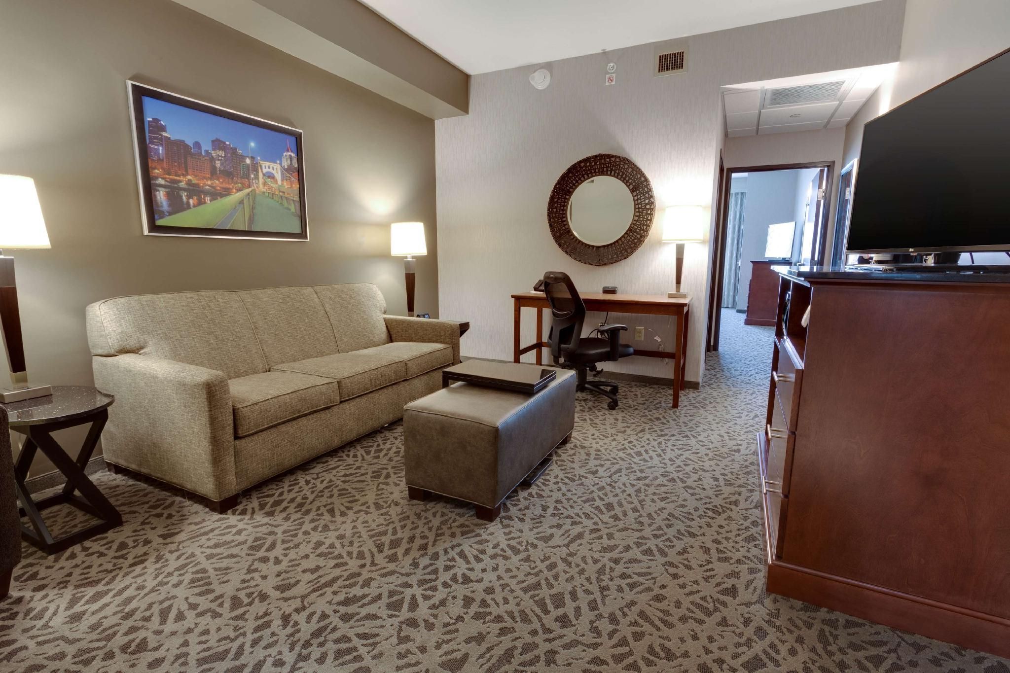 Drury Inn & Suites Pittsburgh Airport Settlers Ridge 2 Queen Bed Suite, 2 Rooms with Sofa Sleeper 3
