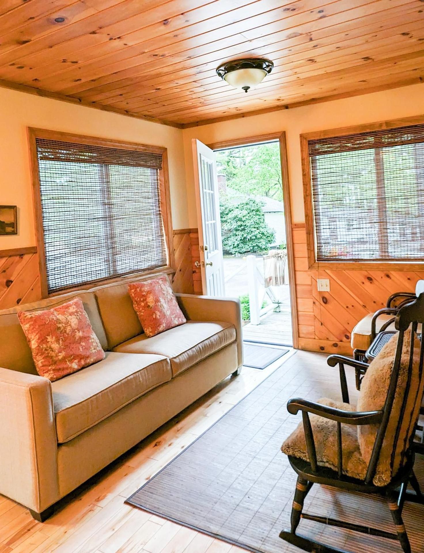 Family Two Bedroom Cabin with Living Room, Kitchen & Deck