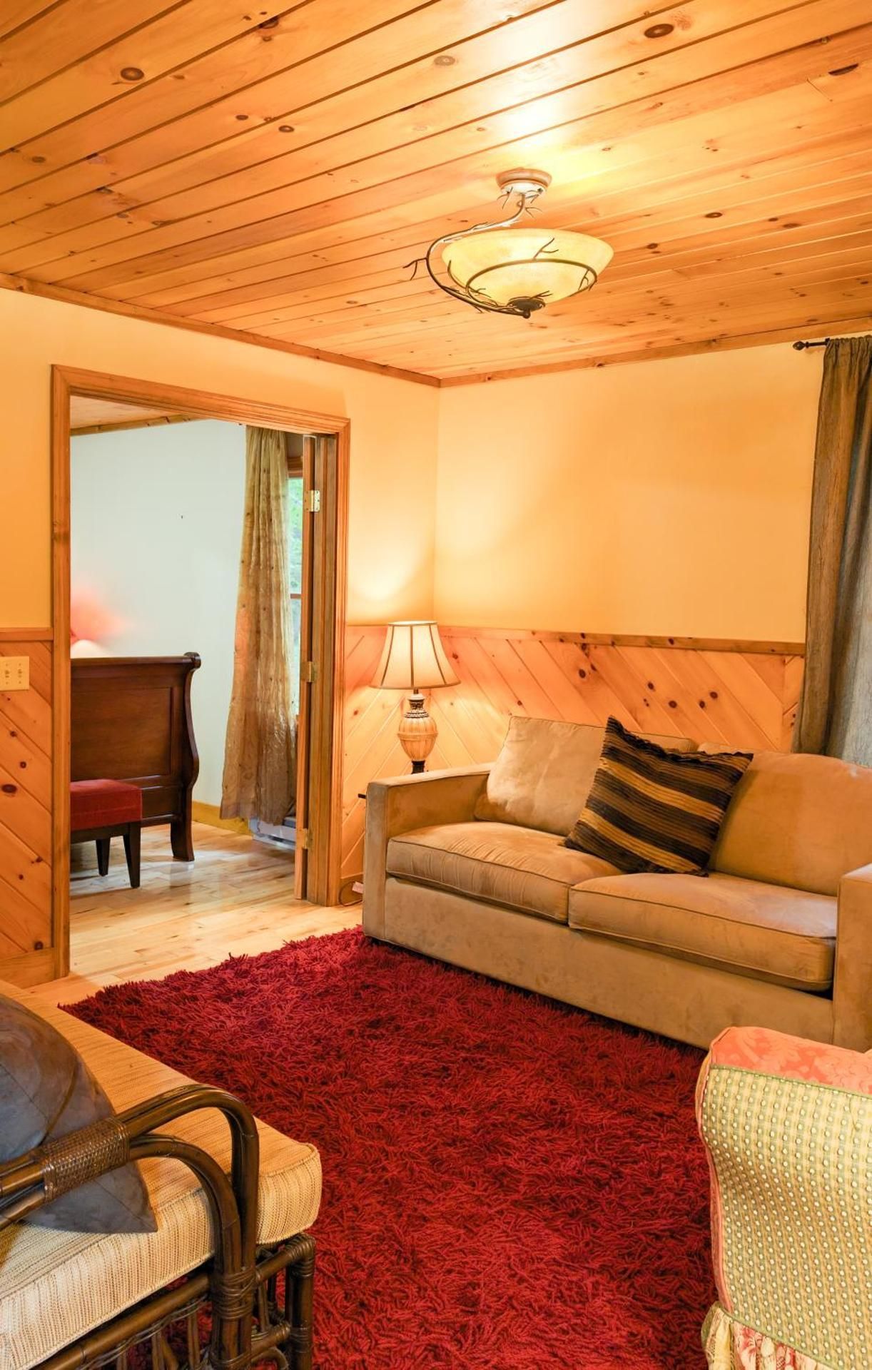 Family Two Bedroom Cabin with Living Room, Kitchen & Deck