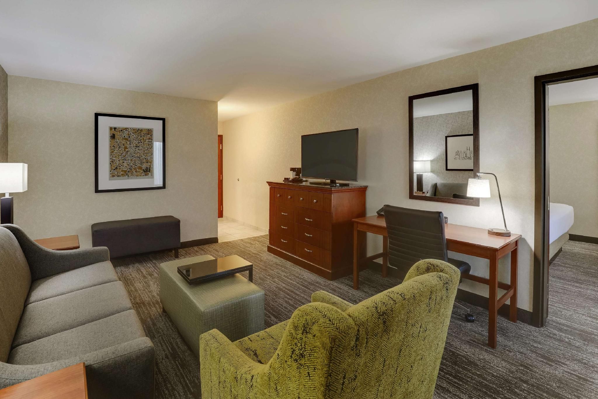 1 King Bed Suite, Upper Floor 2 Rooms with Sofa Sleeper