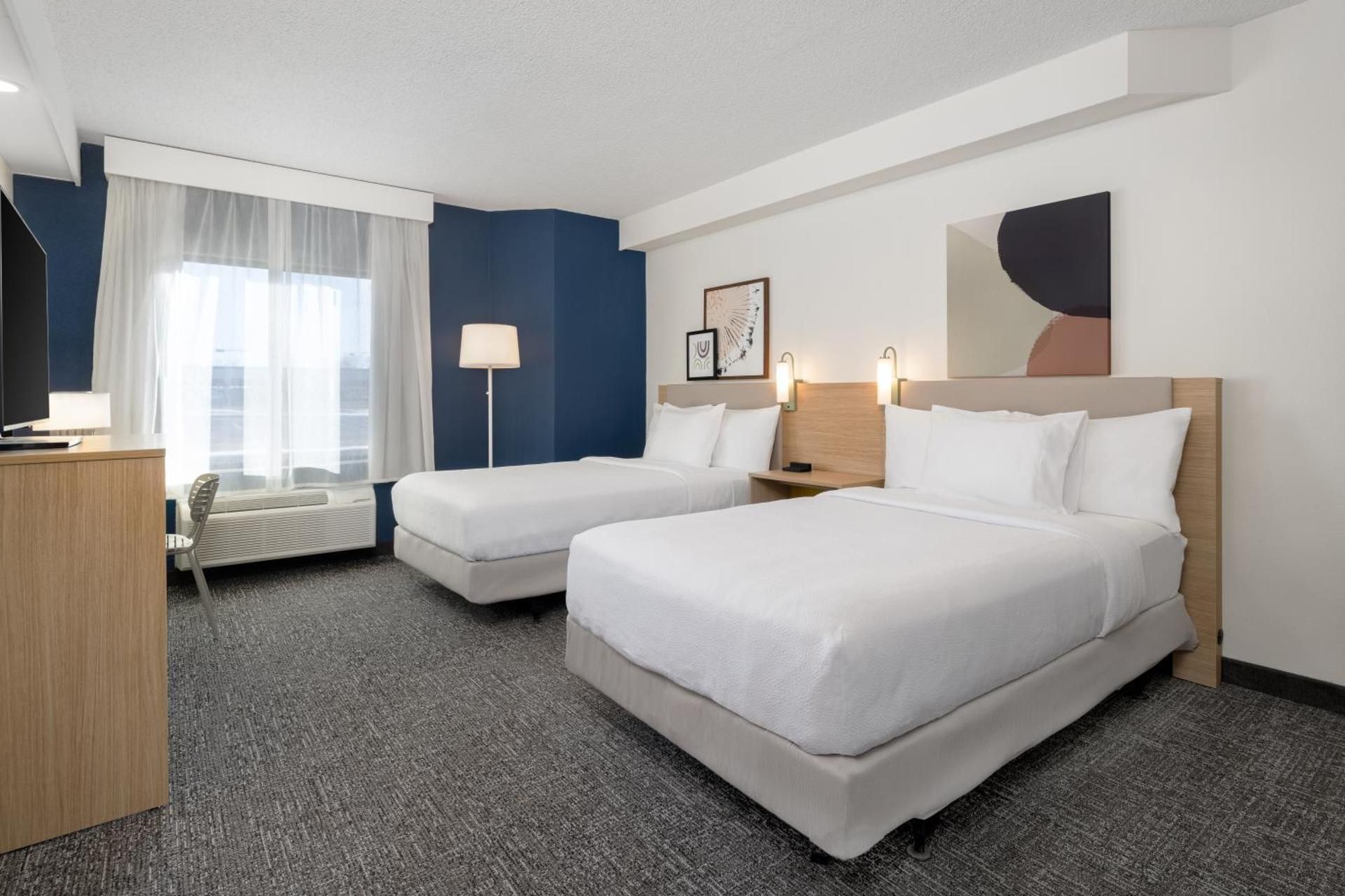 Double Room with Two Double Beds and Large Shower - Mobility Accessible