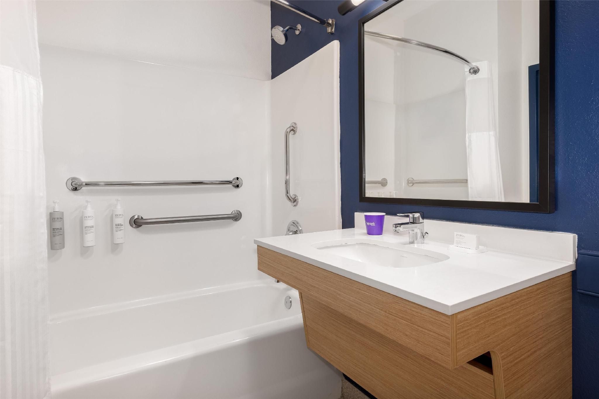 1 Queen Bed Mobility Accessible With Tub