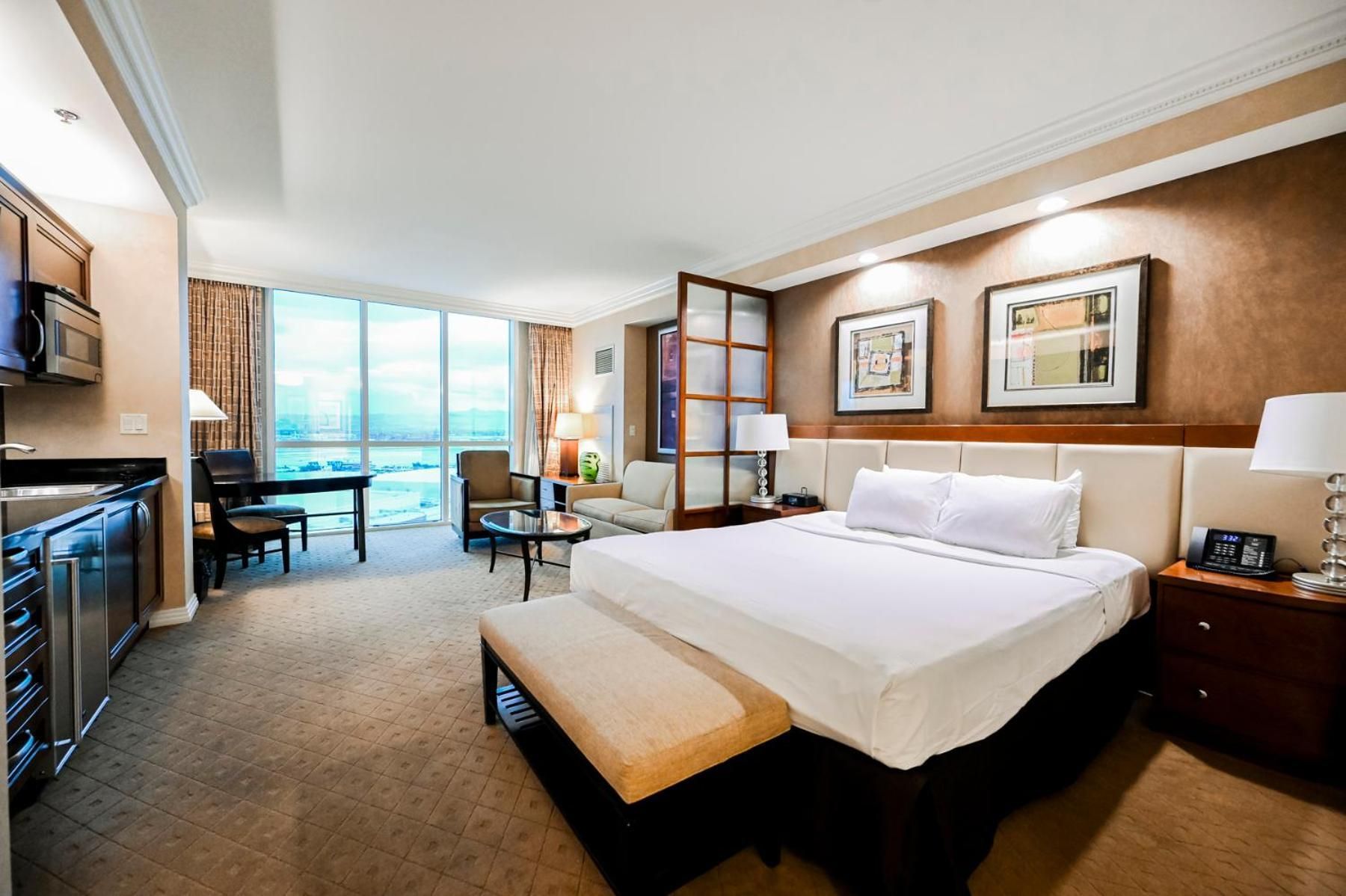 Two-Bedroom Studios PH Floor - Strip View & Balcony