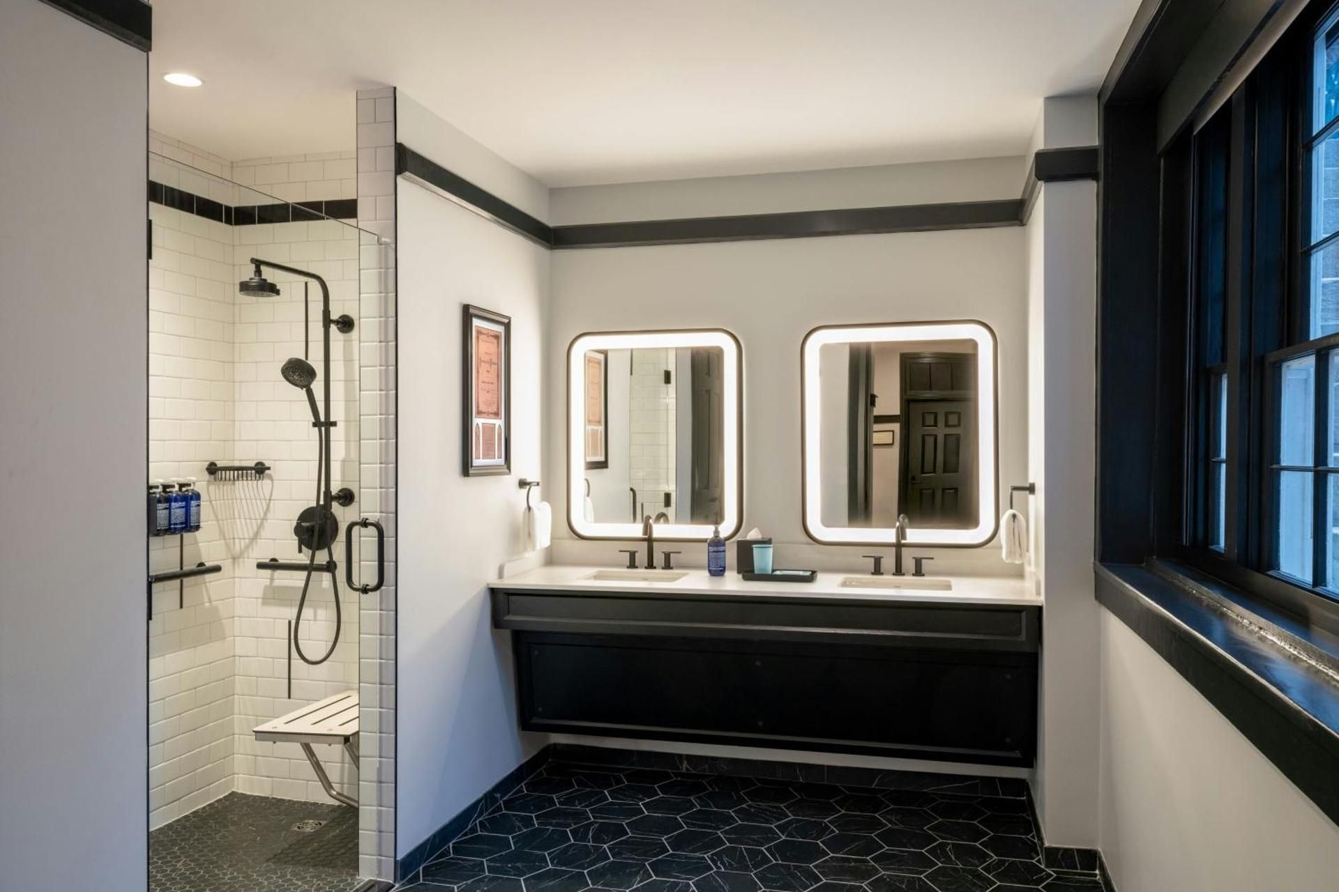 Traditional King Room - Mobility and Hearing Accessible with Roll-in Shower