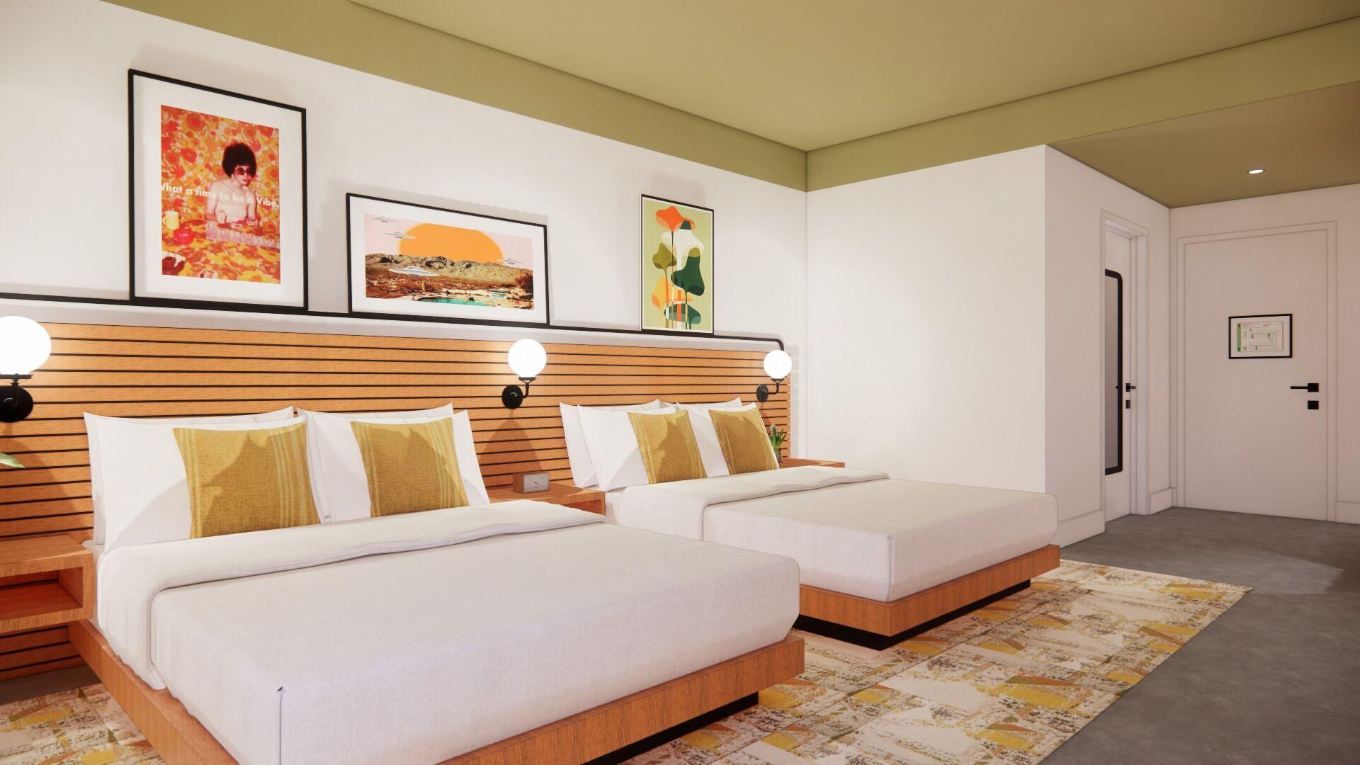 2 Queen Beds