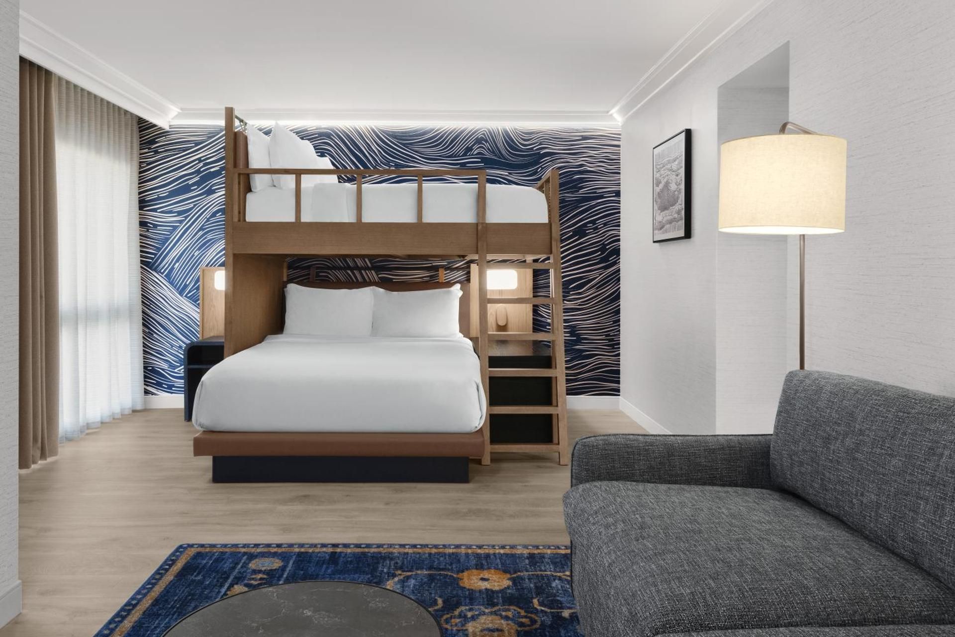Family Room with One King, One Queen, and Double Bunk Beds