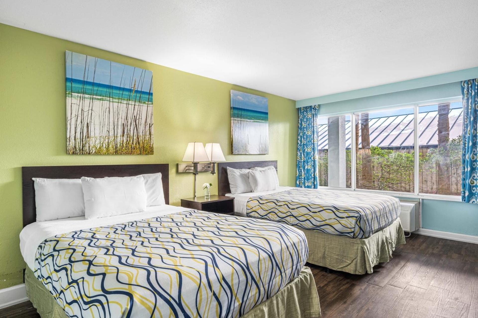 Double Room with Two Double Beds and Hotel View