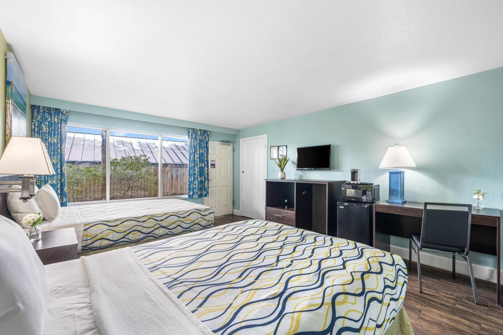 Double Room with Two Double Beds and Hotel View