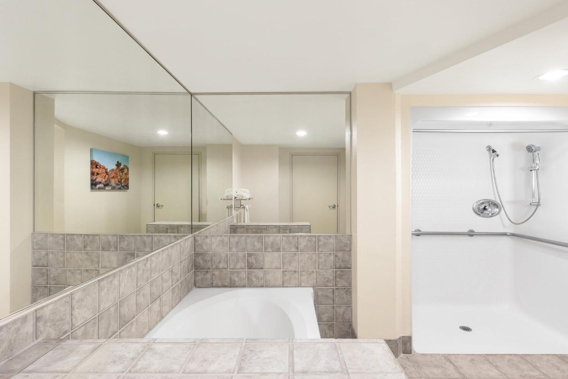 King Suite with Mobility Accessible Roll-In Shower