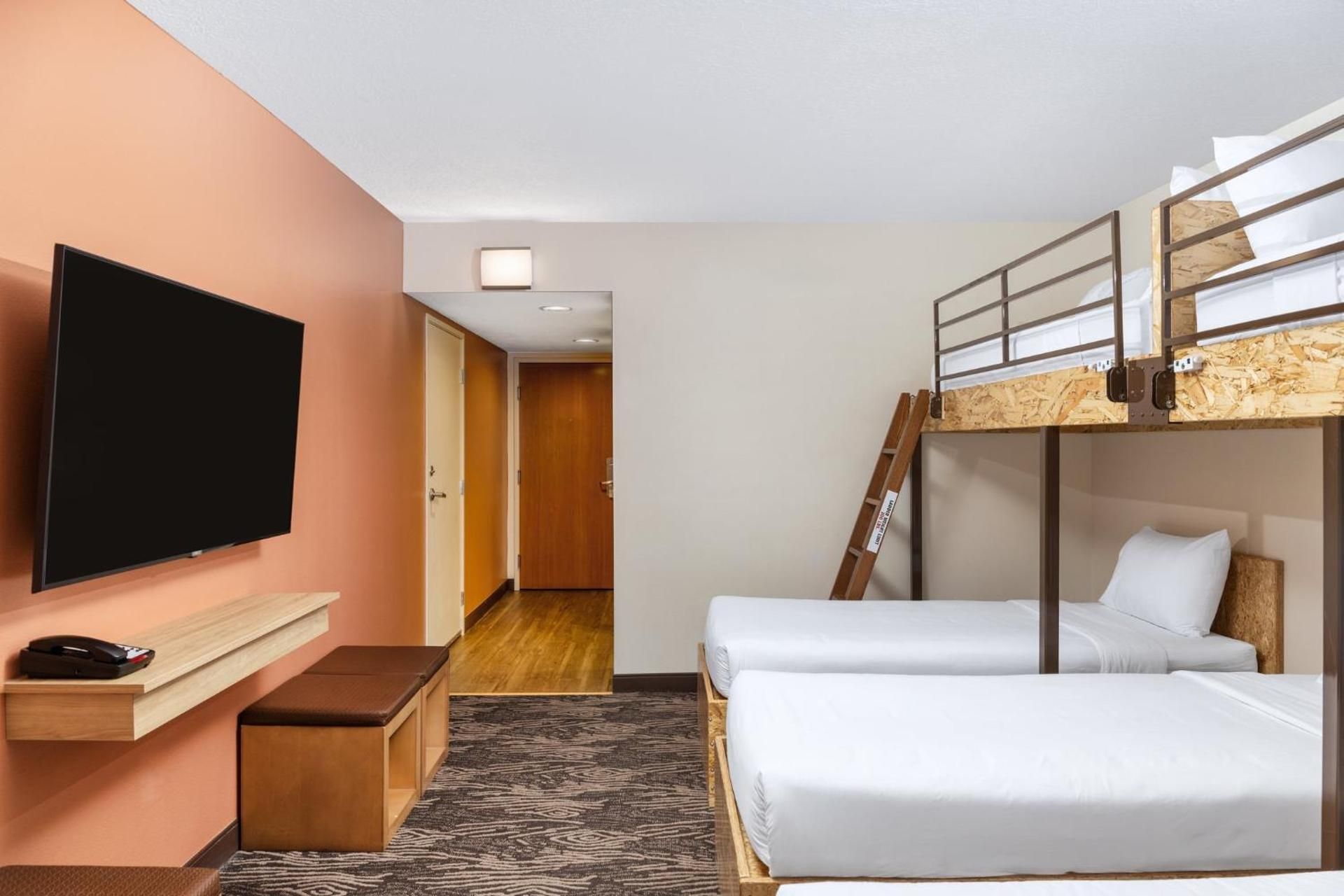 Room with Five Bunk Beds