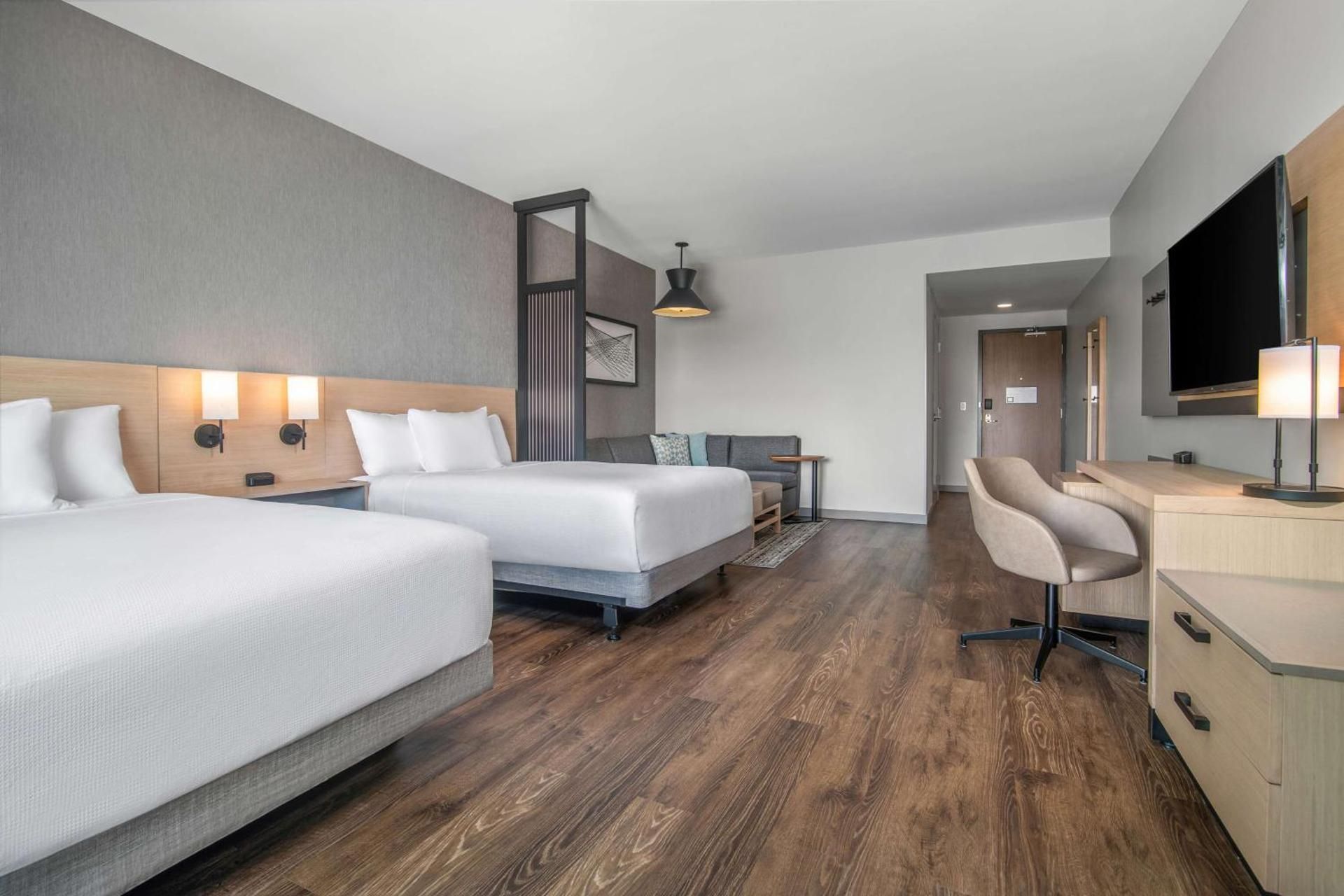 Queen Room with Two Queen Beds, Sofa Bed and Roll-in Shower - Disability Access
