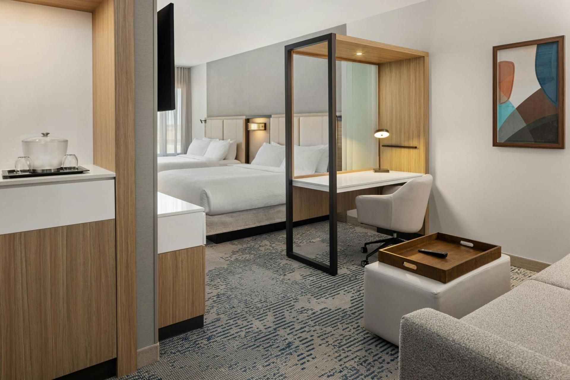 SpringHill Suites by Marriott Bettendorf Studio Suite with Two Queen Beds and Sofa Bed - Hearing Accessible 2