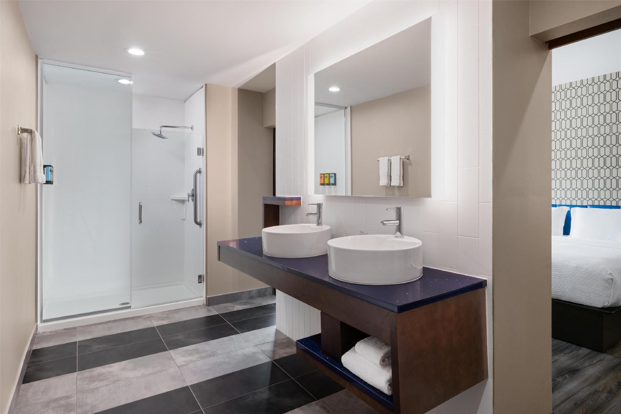 1 king bed, non-smoking, communication assistance, signature gel top mattress, microwave and refrige