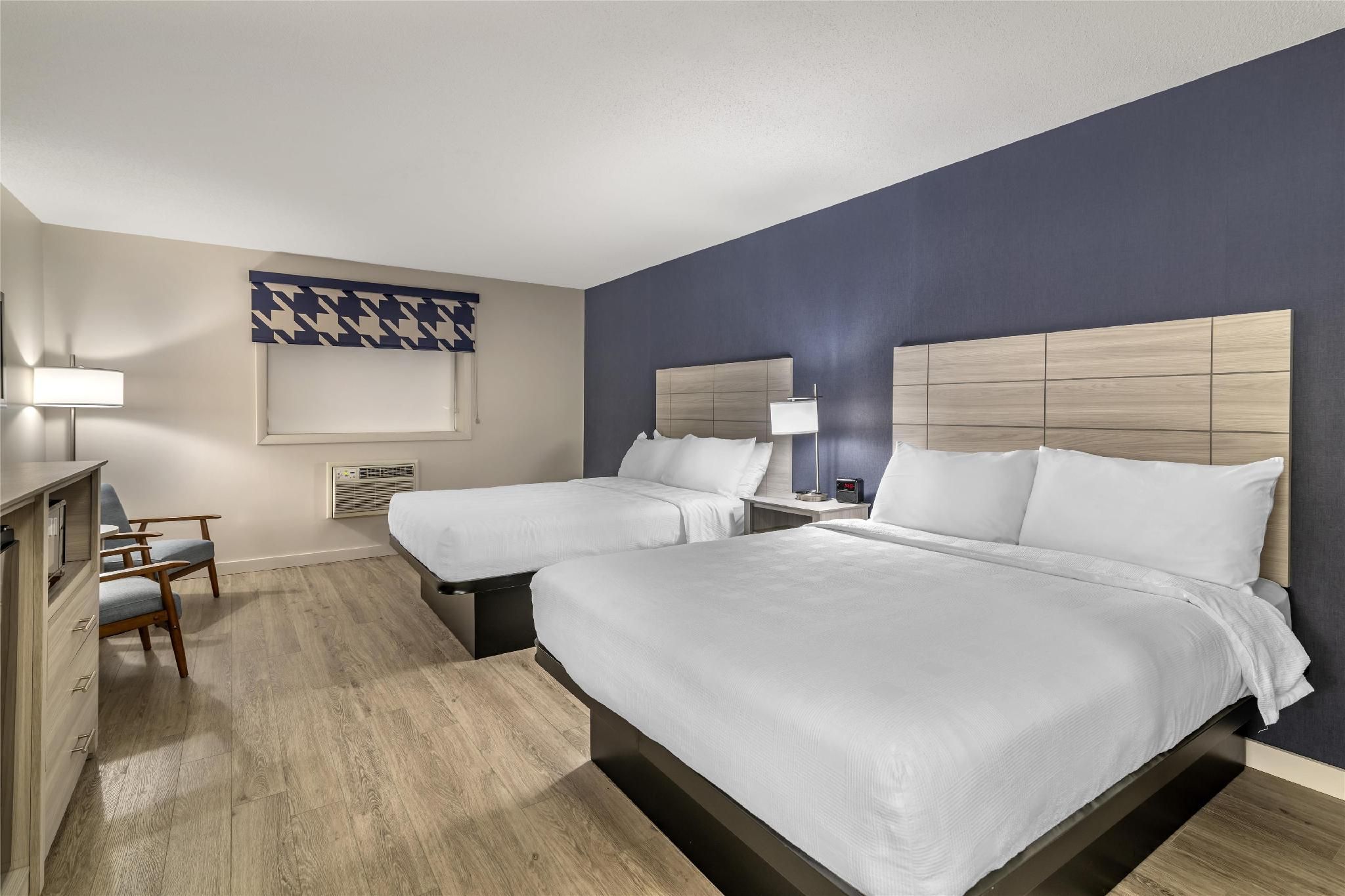 2 Queen Beds, Nonsmoking, Pet Friendly Room, Walk-in Shower