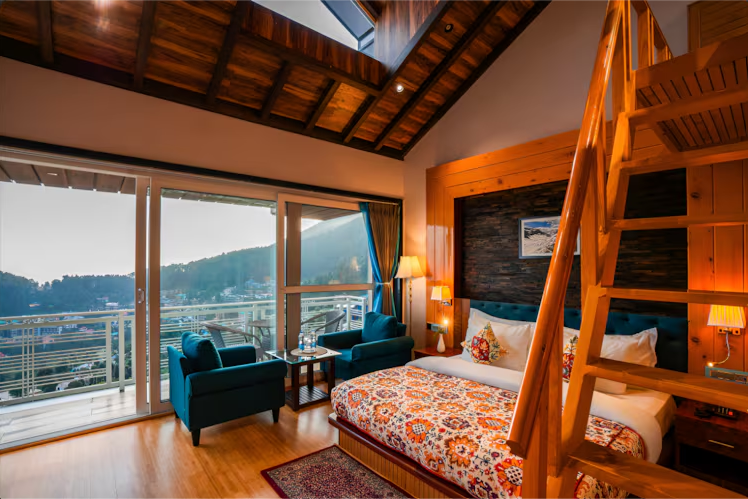 Attic King suite room with mountain view