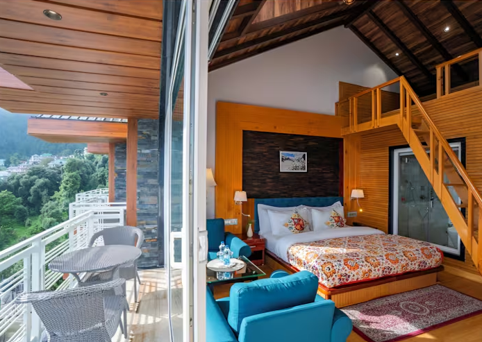 Attic King suite room with mountain view