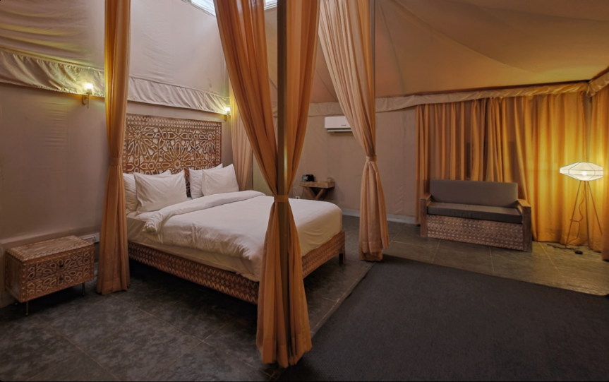 Angirasa Luxury Camping The Nested Suites Feature a Clean White Canvas Design 3