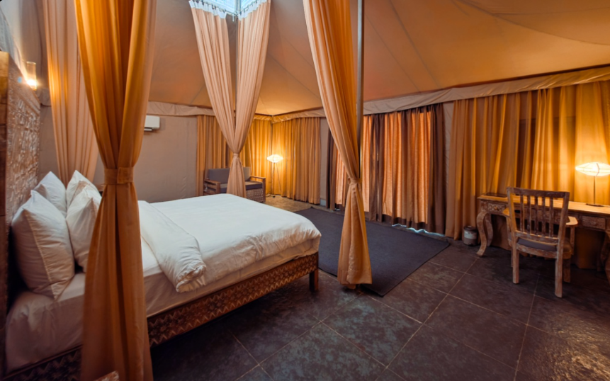 Angirasa Luxury Camping The Nested Suites Feature a Clean White Canvas Design 2