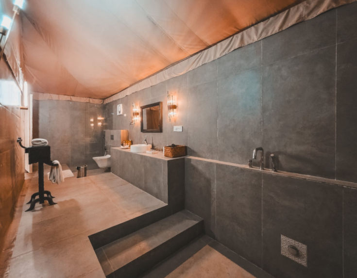 Angirasa Luxury Camping The Nested Suites Feature a Clean White Canvas Design 4