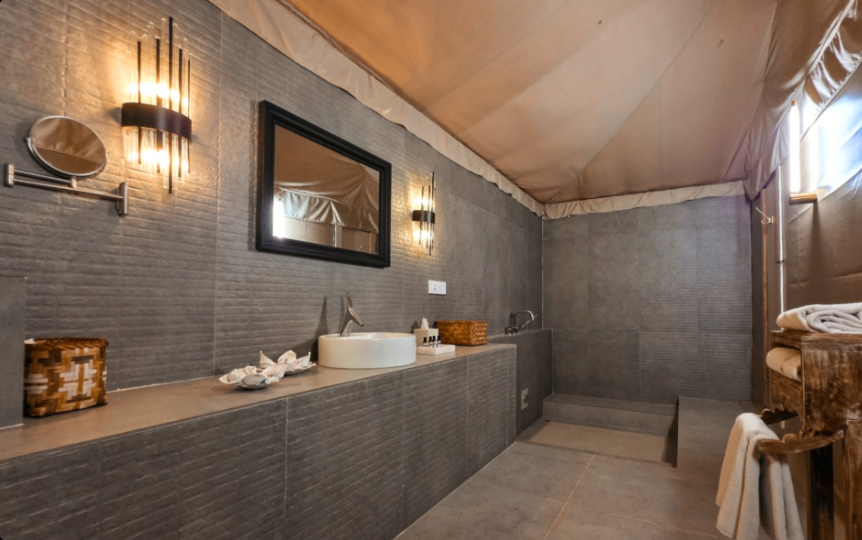 Angirasa Luxury Camping The Nested Suites Feature a Clean White Canvas Design 6