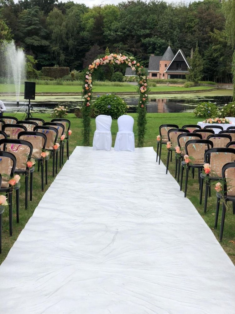 Outdoor banquet area