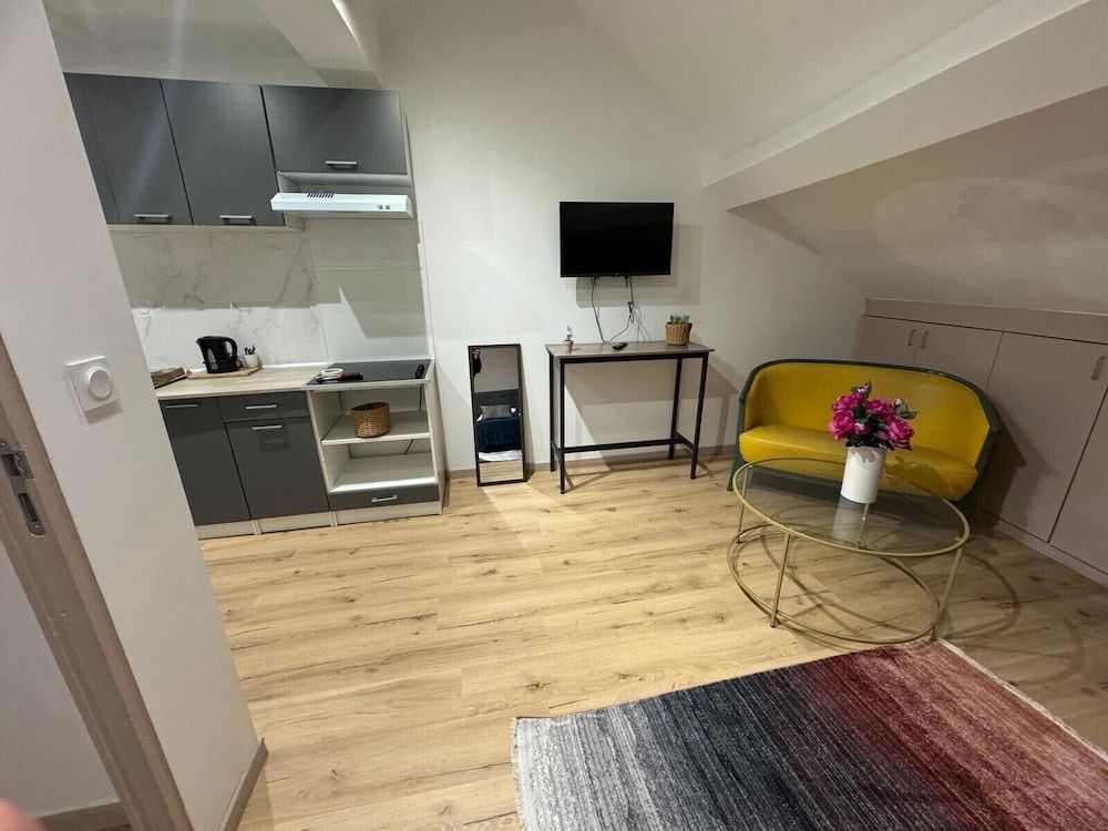 Gîtes by Hôtel Les Reflets Jaunes Family Studio Suite, City View 8