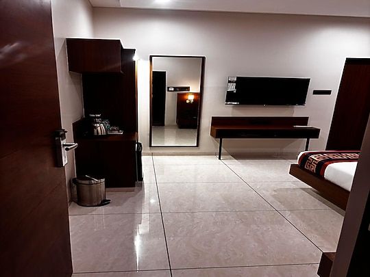 King Bed Room with Temple View