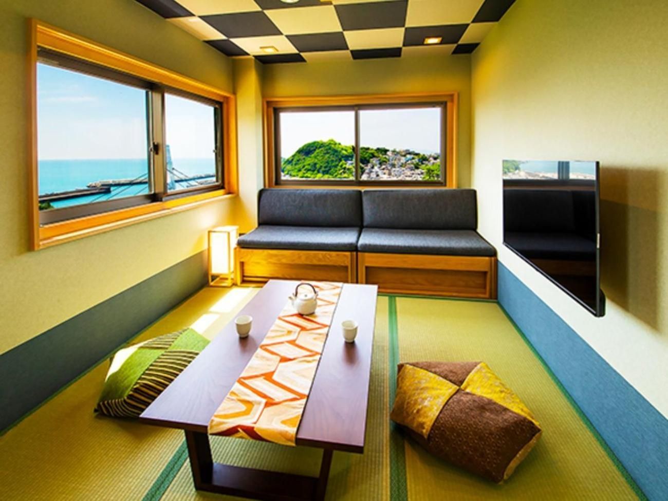 Barrier-Free Guestroom with Open-Air Bath and Ocean View “Aoi”