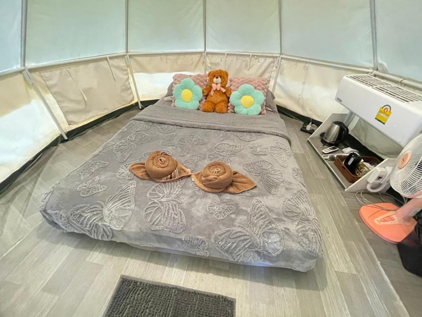 Tent AC Shared Bathroom