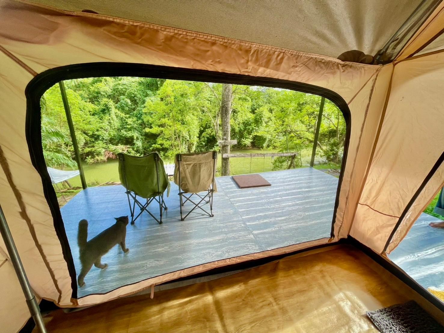 Tent Fan Share Bathroom