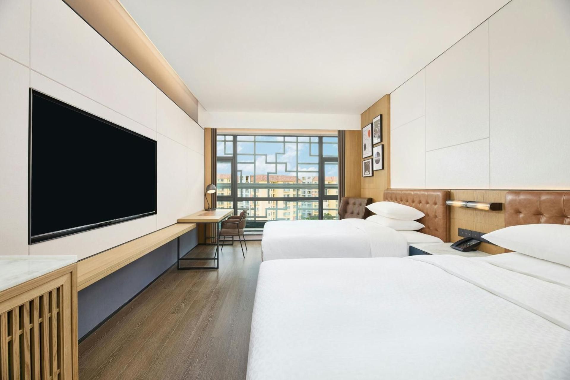 Double Room with Two Double Beds and Garden View