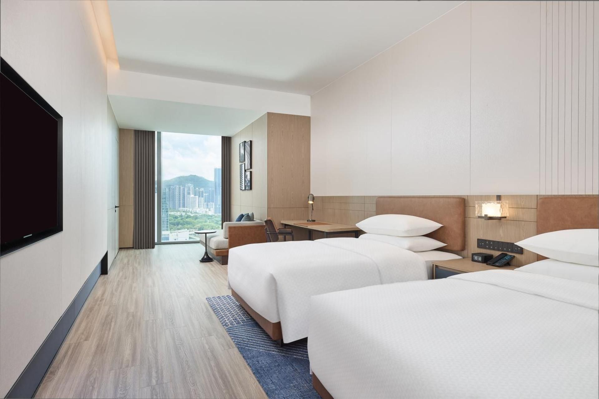 Premium Double Room with Two Double Beds and City View